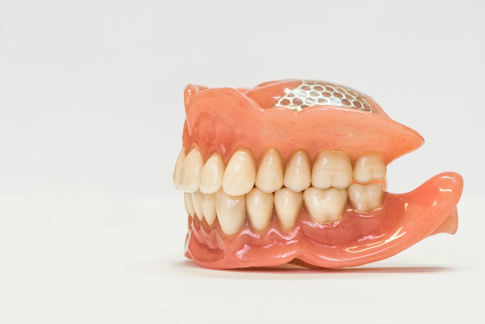 Full dentures on a white background