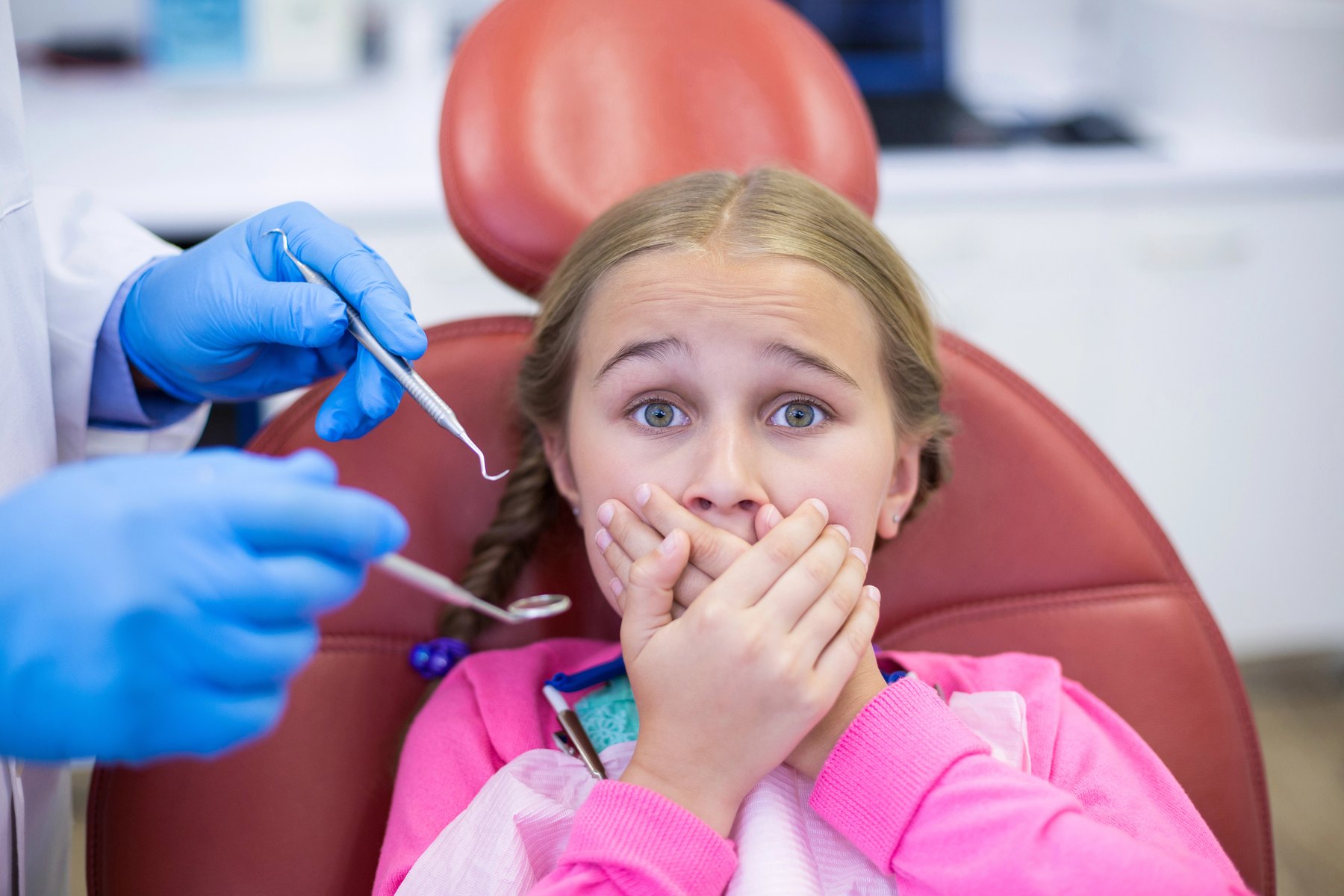Child seated for dental care