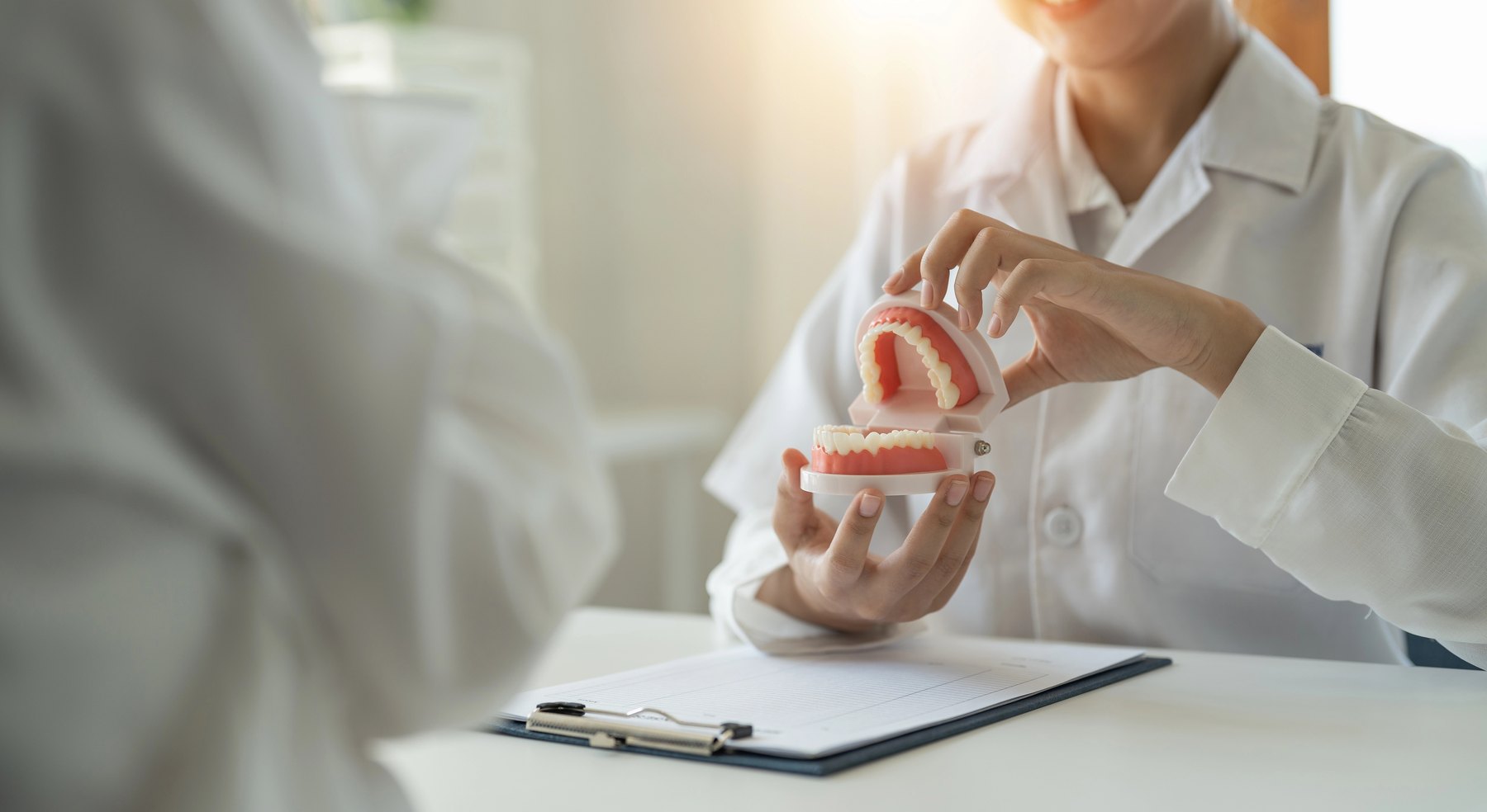 Dentist and patient discussing a dental treatment plan